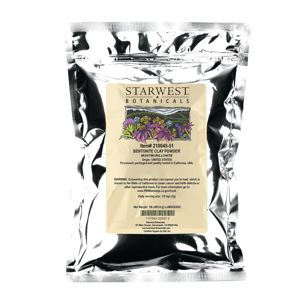 Star West Botanicals Sodium Bentonite Clay, 16 Oz